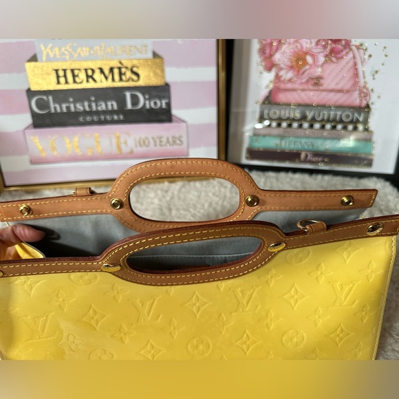 Louis Vuitton Yellow Monogram Vernis Roxbury Drive 2Way Handbag - Picture 11 of 14